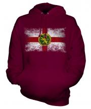 Alderney Distressed Flag Unisex Adult Hoodie