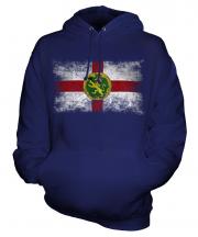 Alderney Distressed Flag Unisex Adult Hoodie