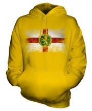 Alderney Distressed Flag Unisex Adult Hoodie