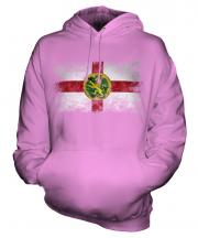 Alderney Distressed Flag Unisex Adult Hoodie
