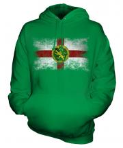 Alderney Distressed Flag Unisex Adult Hoodie