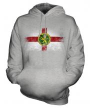 Alderney Distressed Flag Unisex Adult Hoodie