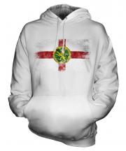 Alderney Distressed Flag Unisex Adult Hoodie