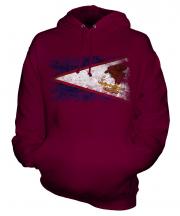 American Samoa Distressed Flag Unisex Adult Hoodie