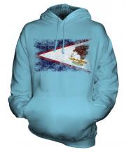 American Samoa Distressed Flag Unisex Adult Hoodie