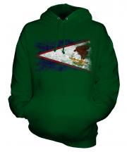 American Samoa Distressed Flag Unisex Adult Hoodie