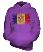 Andorra Distressed Flag Unisex Adult Hoodie