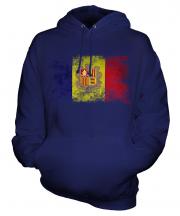 Andorra Distressed Flag Unisex Adult Hoodie
