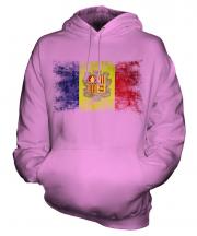 Andorra Distressed Flag Unisex Adult Hoodie