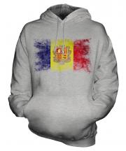 Andorra Distressed Flag Unisex Adult Hoodie
