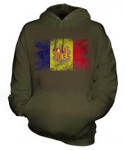 Andorra Distressed Flag Unisex Adult Hoodie