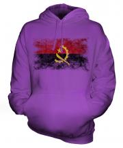 Angola Distressed Flag Unisex Adult Hoodie