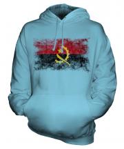 Angola Distressed Flag Unisex Adult Hoodie