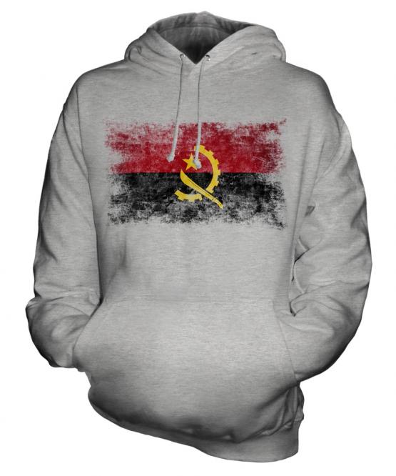 Angola Distressed Flag Unisex Adult Hoodie