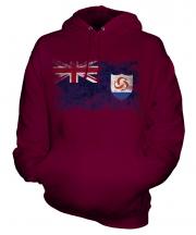Anguilla Distressed Flag Unisex Adult Hoodie