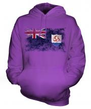 Anguilla Distressed Flag Unisex Adult Hoodie