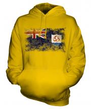 Anguilla Distressed Flag Unisex Adult Hoodie