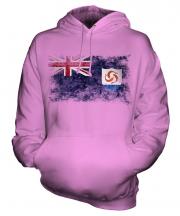 Anguilla Distressed Flag Unisex Adult Hoodie