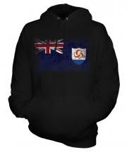 Anguilla Distressed Flag Unisex Adult Hoodie
