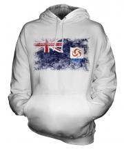 Anguilla Distressed Flag Unisex Adult Hoodie