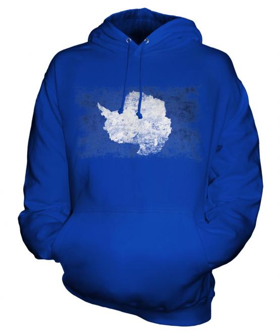 Antartica Distressed Flag Unisex Adult Hoodie