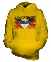 Antigua And Barbuda Distressed Flag Unisex Adult Hoodie