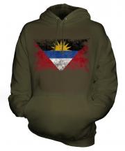 Antigua And Barbuda Distressed Flag Unisex Adult Hoodie