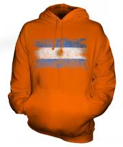 Argentina Distressed Flag Unisex Adult Hoodie