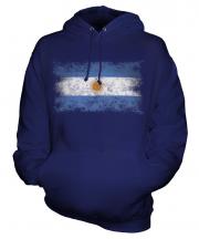 Argentina Distressed Flag Unisex Adult Hoodie