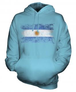 Argentina Distressed Flag Unisex Adult Hoodie