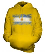 Argentina Distressed Flag Unisex Adult Hoodie