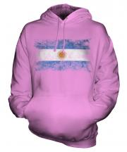 Argentina Distressed Flag Unisex Adult Hoodie