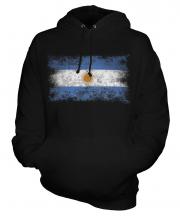 Argentina Distressed Flag Unisex Adult Hoodie