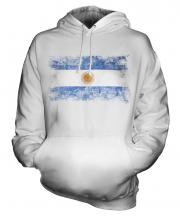 Argentina Distressed Flag Unisex Adult Hoodie