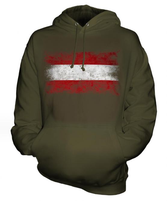 Austria Distressed Flag Unisex Adult Hoodie