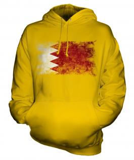 Bahrain Distressed Flag Unisex Adult Hoodie