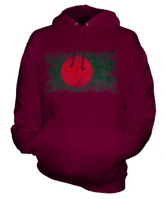 Bangladesh Distressed Flag Unisex Adult Hoodie