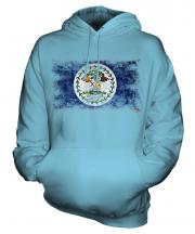 Belize Distressed Flag Unisex Adult Hoodie
