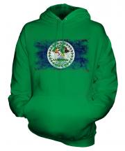 Belize Distressed Flag Unisex Adult Hoodie