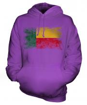 Benin Distressed Flag Unisex Adult Hoodie