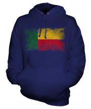 Benin Distressed Flag Unisex Adult Hoodie