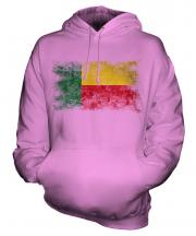 Benin Distressed Flag Unisex Adult Hoodie