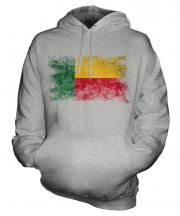 Benin Distressed Flag Unisex Adult Hoodie