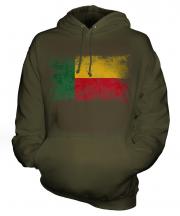 Benin Distressed Flag Unisex Adult Hoodie