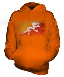 Bhutan Distressed Flag Unisex Adult Hoodie