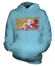Bhutan Distressed Flag Unisex Adult Hoodie