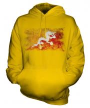 Bhutan Distressed Flag Unisex Adult Hoodie