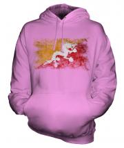 Bhutan Distressed Flag Unisex Adult Hoodie