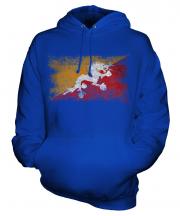 Bhutan Distressed Flag Unisex Adult Hoodie
