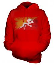Bhutan Distressed Flag Unisex Adult Hoodie